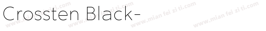 Crossten Black字体转换